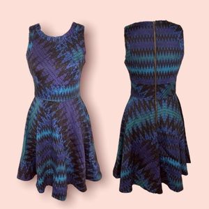 French Connection Zigzag fit and flare dress